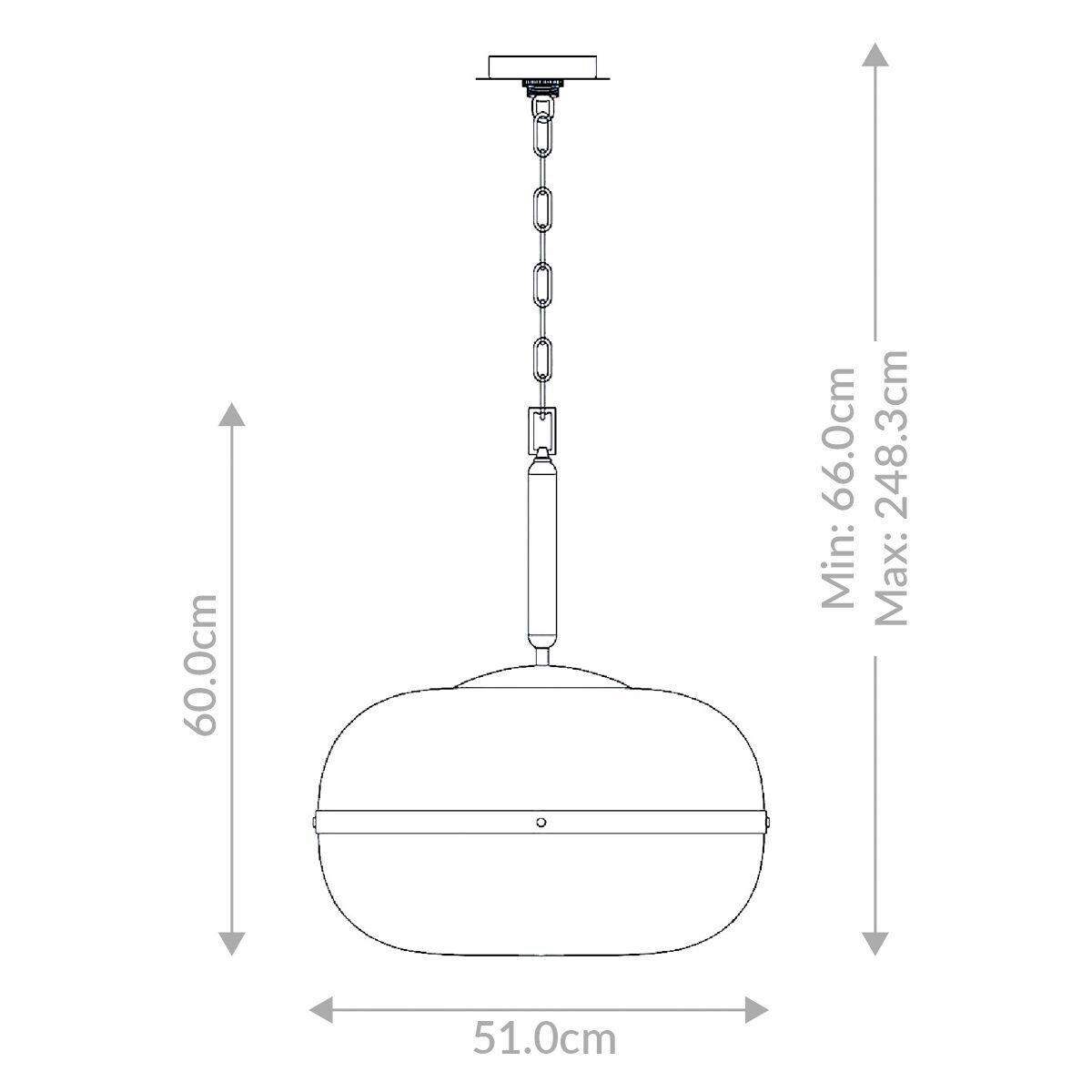 Függeszték Qn-Nottingham-3p-Ab - sárgarézszínű, Konventionell, üveg/fém (51/66cm) - Elstead Lighting
