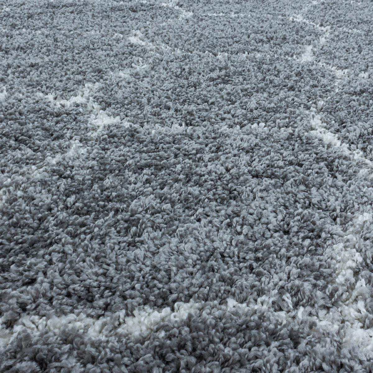 Webteppich Grau Naturfaser Salsa Ø 200 cm - Grau, Design, Textil (200cm)