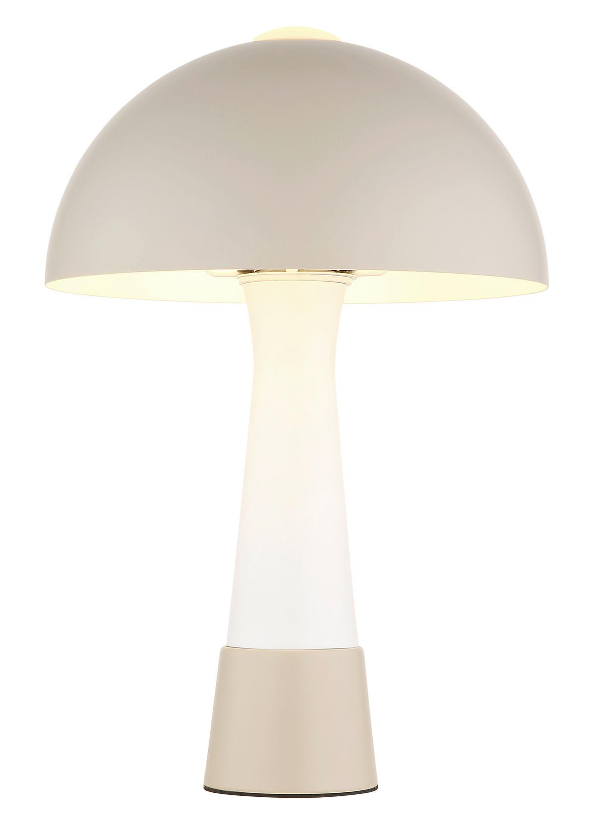 Tischleuchte Exkl. 1xe27, 40w - Sandfarben/Schwarz, Design, Kunststoff/Metall (25/36,5cm) - Globo