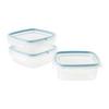 Sada krabiček na potraviny objem: 0,5 L - průhledné/pastelově modrá, Konvenční, plast (14,7/14,7/8cm) - Mömax