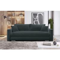 Schlafsofa Ralf Dunkelgrau B: 232 cm - Dunkelgrau/Silberfarben, Design, Textil (232/88/105cm) - MID.YOU