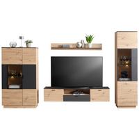 Wohnkombination Modern 4 -teilig. Tonale 8, Eiche Dekor/grau - MODERN (329,5/207,6/40cm)