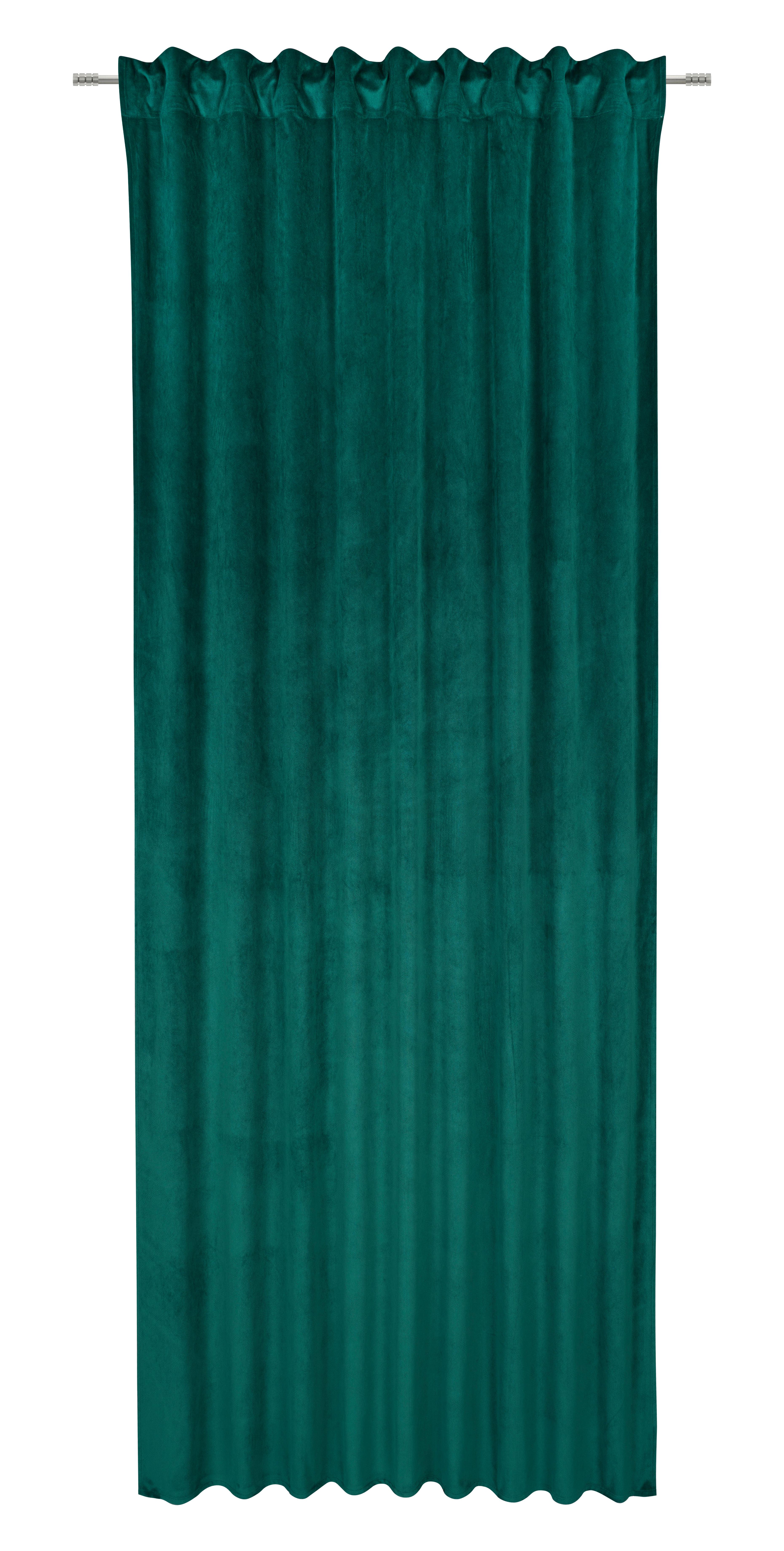 Hotový záves Bianca, 140/245cm, tmavozelená - tmavozelená, Konventionell, textil (140/245cm) - Modern Living