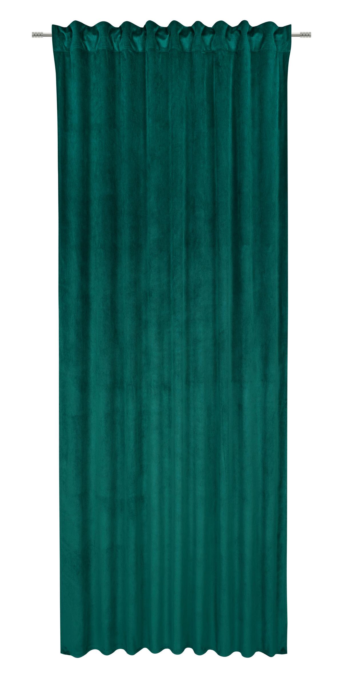 Hotový záves Bianca, 140/245cm, tmavozelená - tmavozelená, Konventionell, textil (140/245cm) - Modern Living