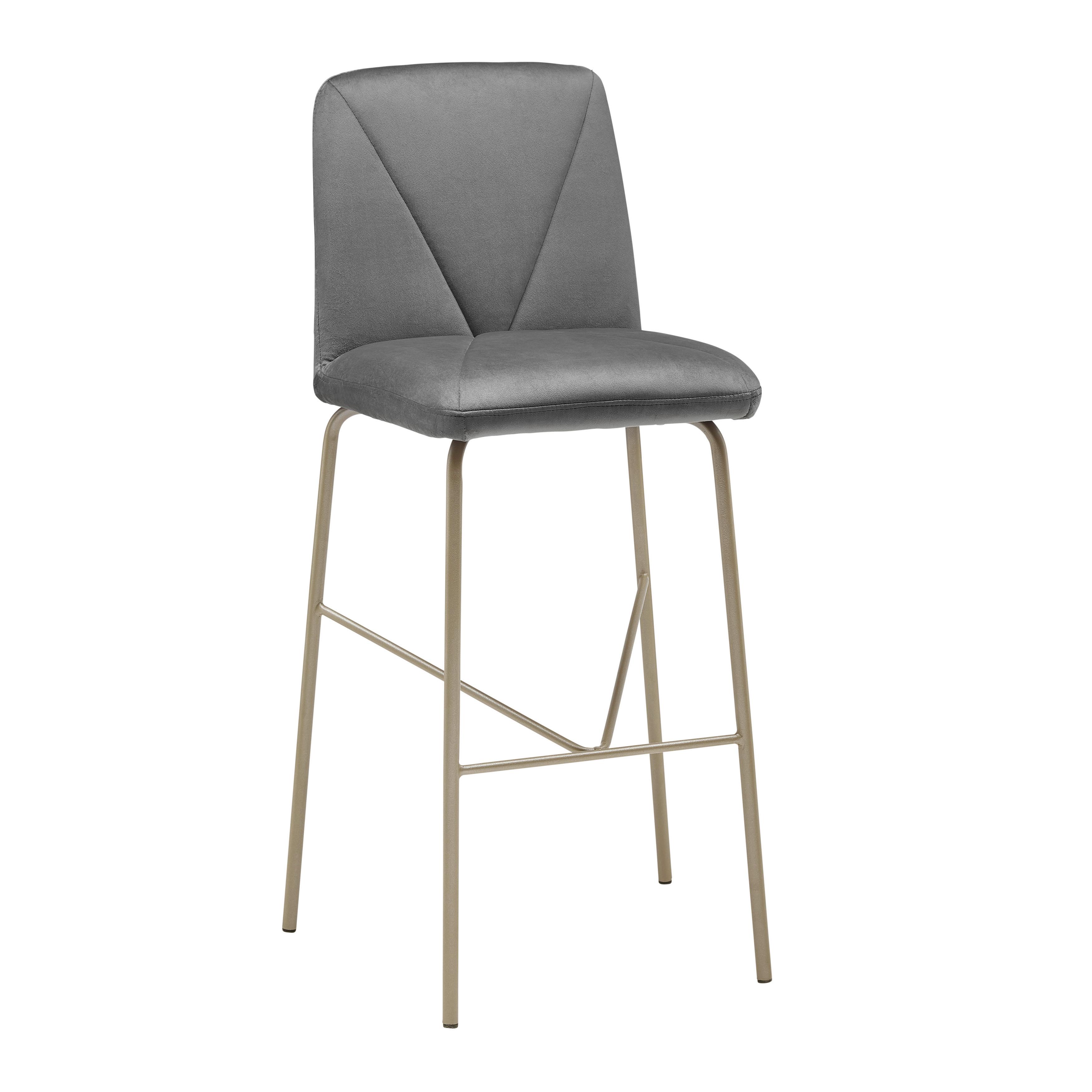 Barová stolička TARA - sivá/šampanská, Modern, kov/drevo (53/110/57cm) - Modern Living