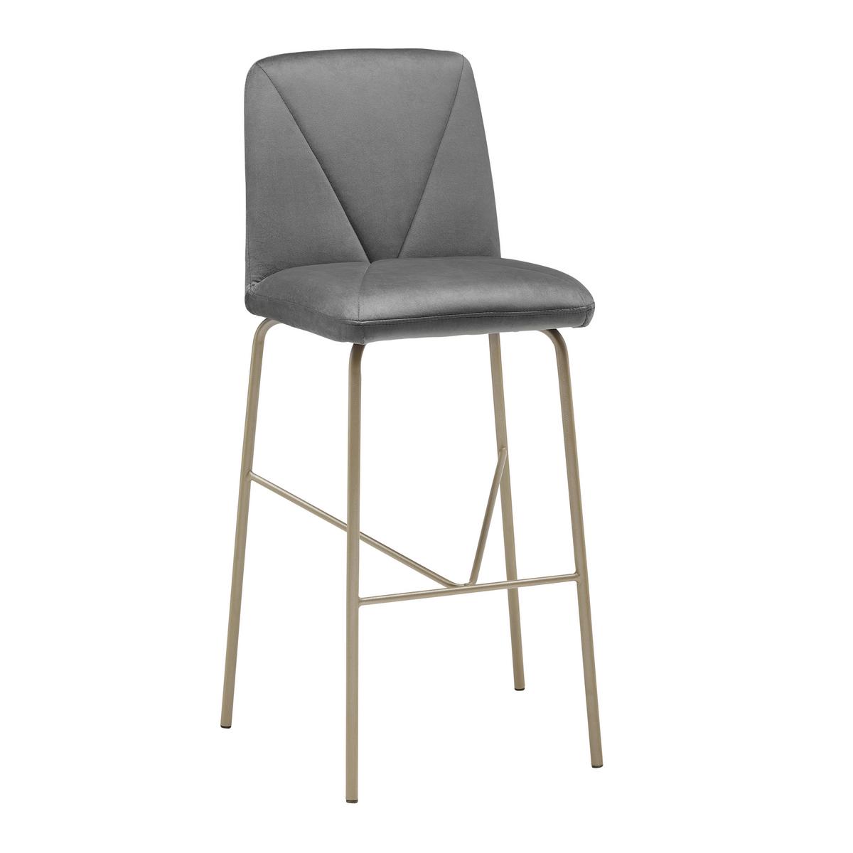 Barová stolička TARA - sivá/šampanská, Modern, kov/drevo (53/110/57cm) - Modern Living