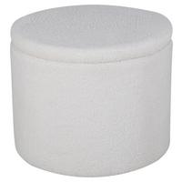 Pouf Dunken - Weiß, Design, Textil (51/43/51cm) - Livetastic