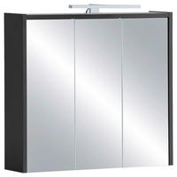SPIEGELSCHRANK Anthrazit B: 65cm - Anthrazit/Weiß, MODERN, Glas/Holzwerkstoff (65/62,7/16cm) - MID.YOU