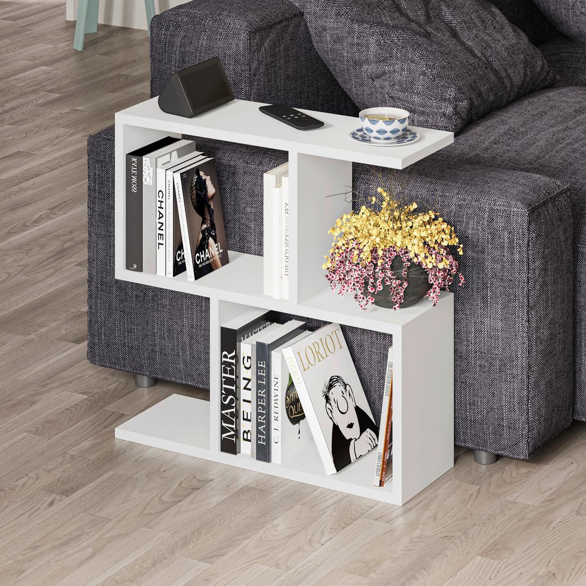 Beistelltisch Homemania Kaffeetisch - Weiß, Design, Holzwerkstoff (60/20/60cm) - Livetastic
