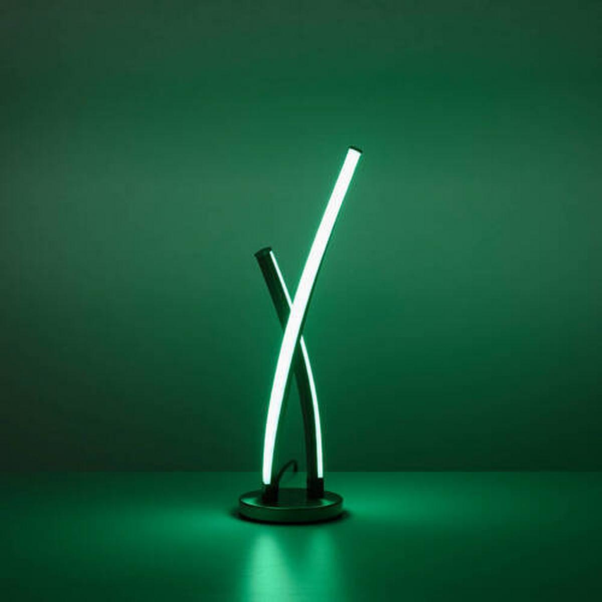 LED-Tischlampe Lolasmart-Swing dimmbar Silber Farbwechsler - Design, Kunststoff/Metall (13/48,5cm)