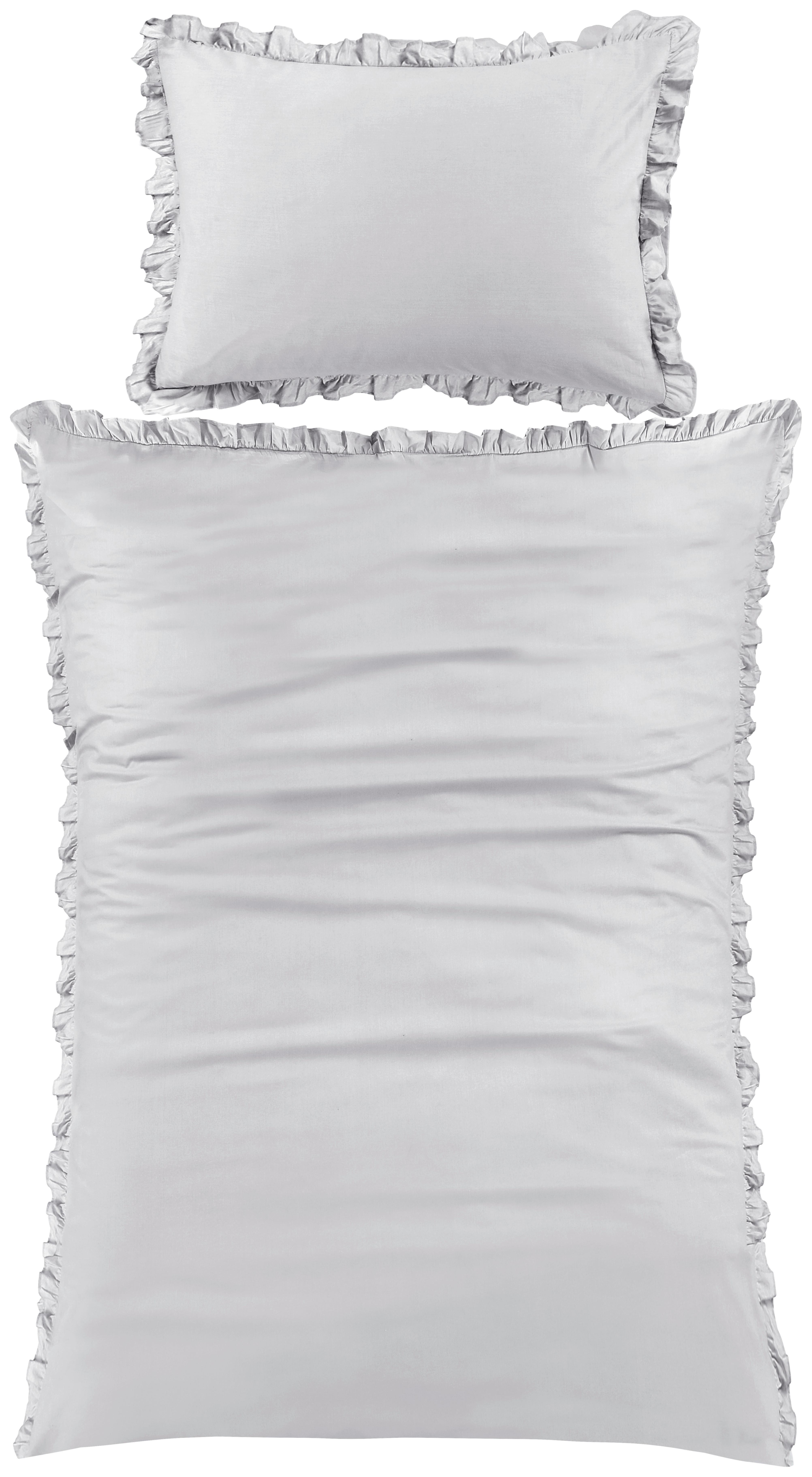 Bettwäsche Nicoletta - Hellgrau, ROMANTIK / LANDHAUS, Textil - James Wood