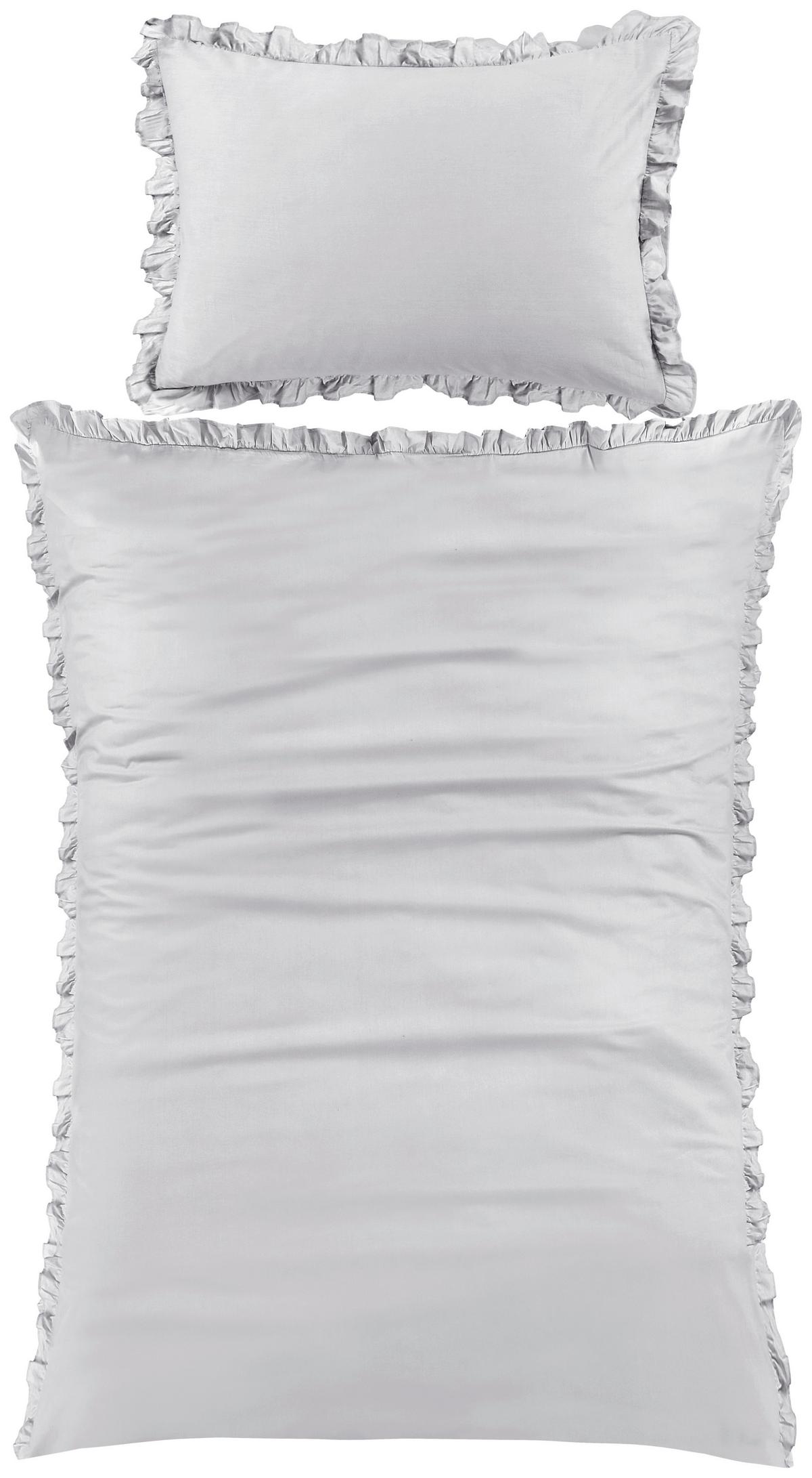 Bettwäsche Nicoletta - Hellgrau, ROMANTIK / LANDHAUS, Textil - James Wood