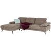 Ecksofa Royce - Schlammfarben/Schwarz, MODERN, Textil (194/283cm)