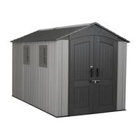Gerätehaus Gerätehaus Terra 7,02 M² - Grau, Basics, Kunststoff (204/228/344cm)