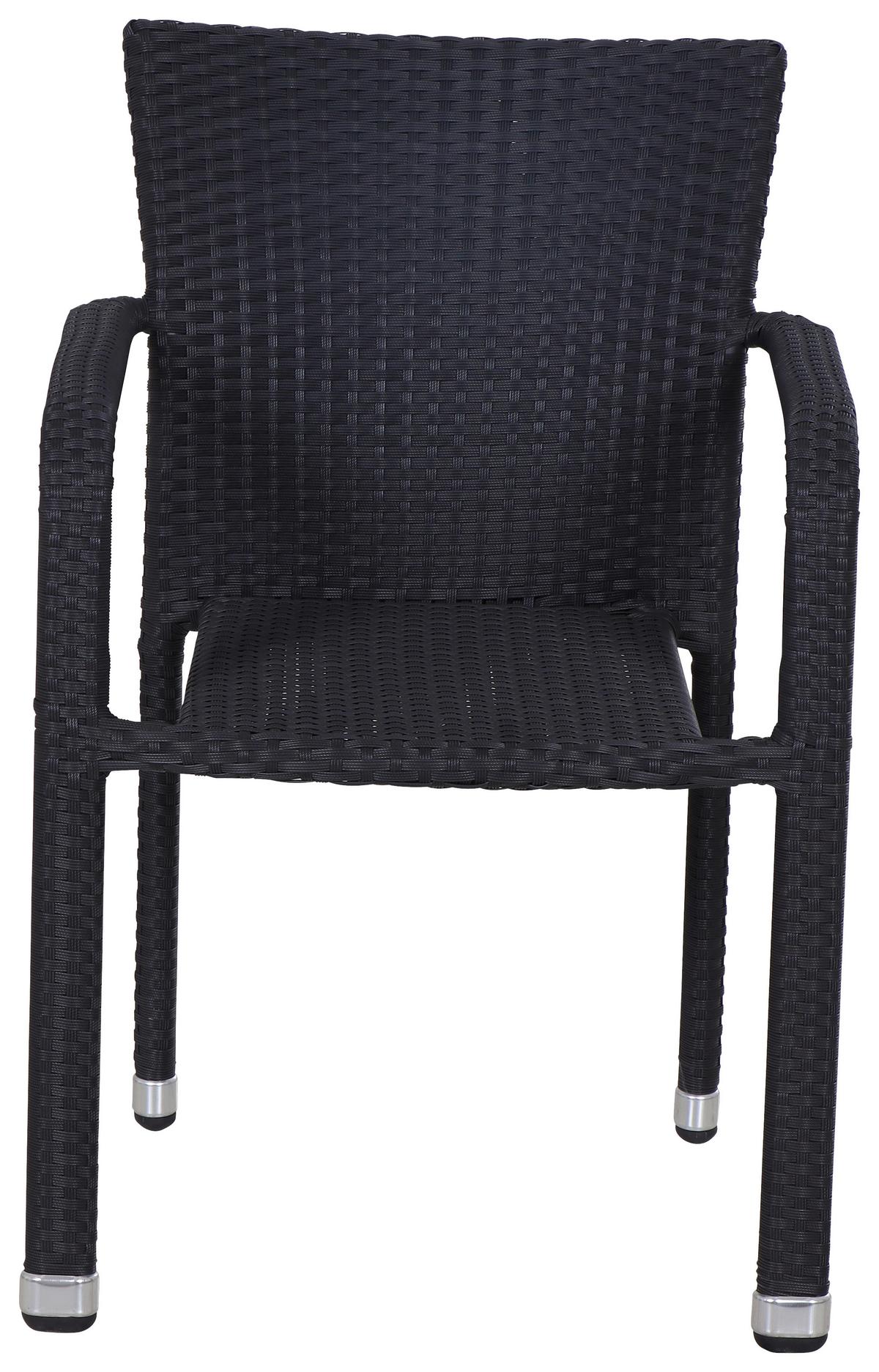 Stapelsessel F75846 - Schwarz, MODERN, Kunststoff/Metall (56/83/60cm) - Siena Garden