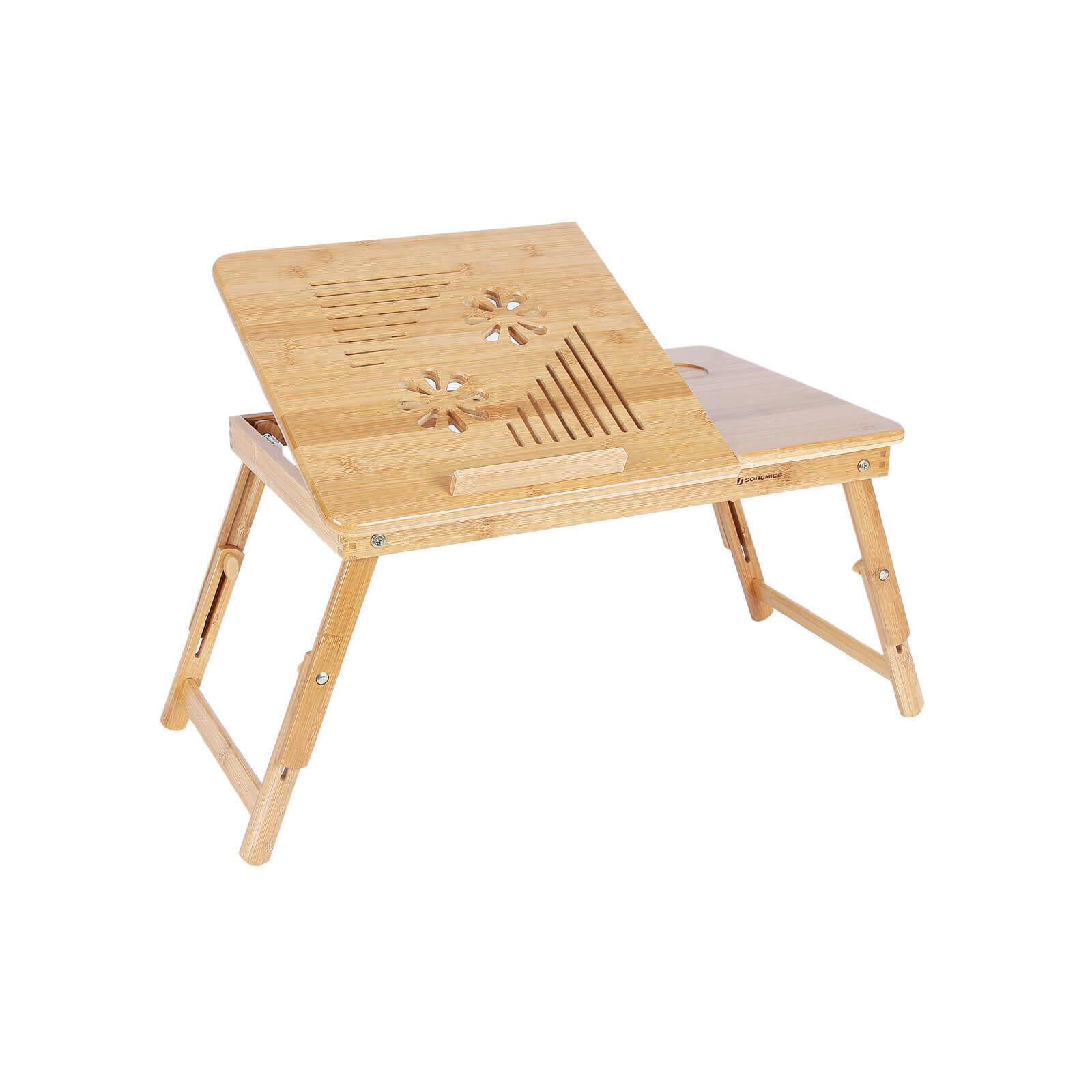 Laptoptisch Bambus ausziehbar B: 35 cm, H: 29 cm - Naturfarben, Basics, Holz (55/35/29cm) - Boxxx