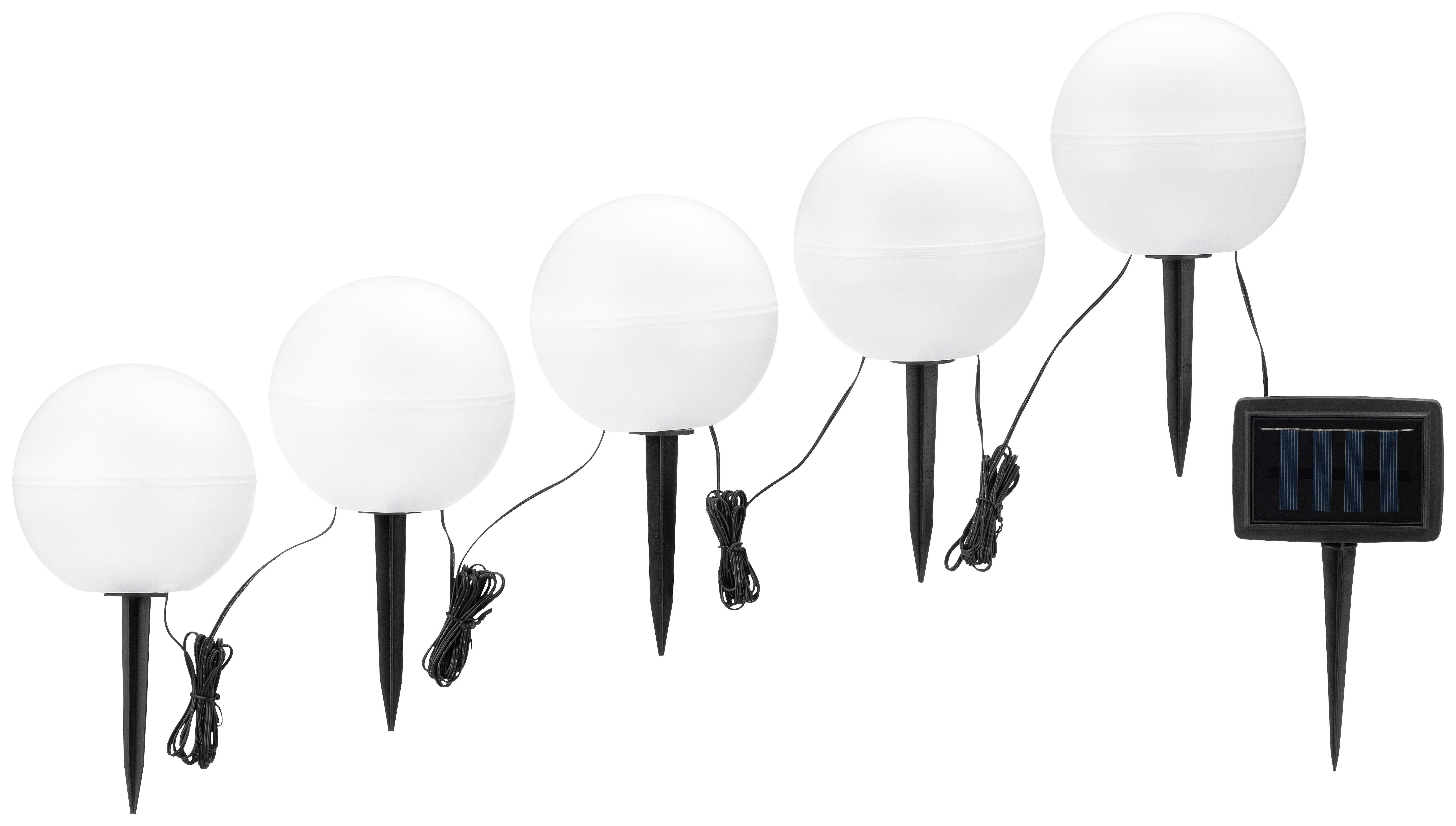 Solarleuchte, 800 cm Doris - Weiß, Basics, Kunststoff (800cm) - Homezone