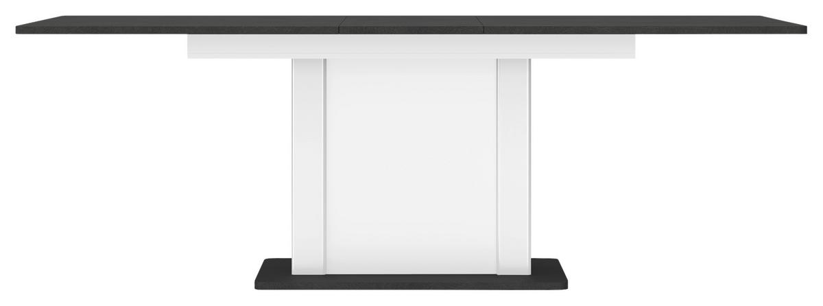 Ausziehtisch Alassio Graphitfarbe/weiß B: 180x220cm - Graphitfarben/Weiß, MODERN, Holzwerkstoff (180-220/76/90cm)