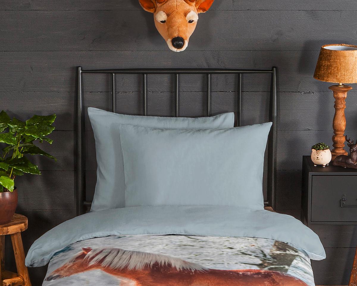 Bettwäsche Scarlett Grau 140x200 cm - Grau, Trend, Textil (140/200cm)