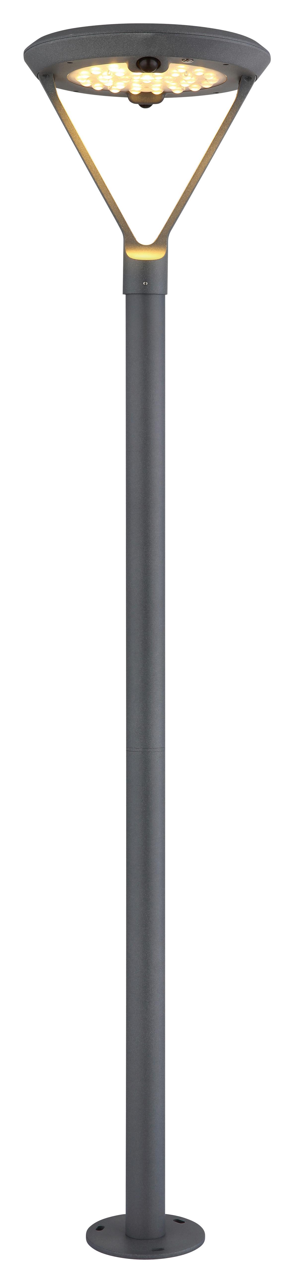 Solarleuchte 2150lm, 3000k - Klar/Silberfarben, Design, Glas/Kunststoff (31/204,7cm) - Globo