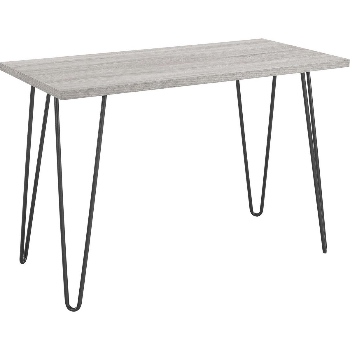 Schreibtisch Owen Grau L: 100cm - Schwarz/Grau, Design, Holzwerkstoff/Metall (100/49/70cm) - MID.YOU
