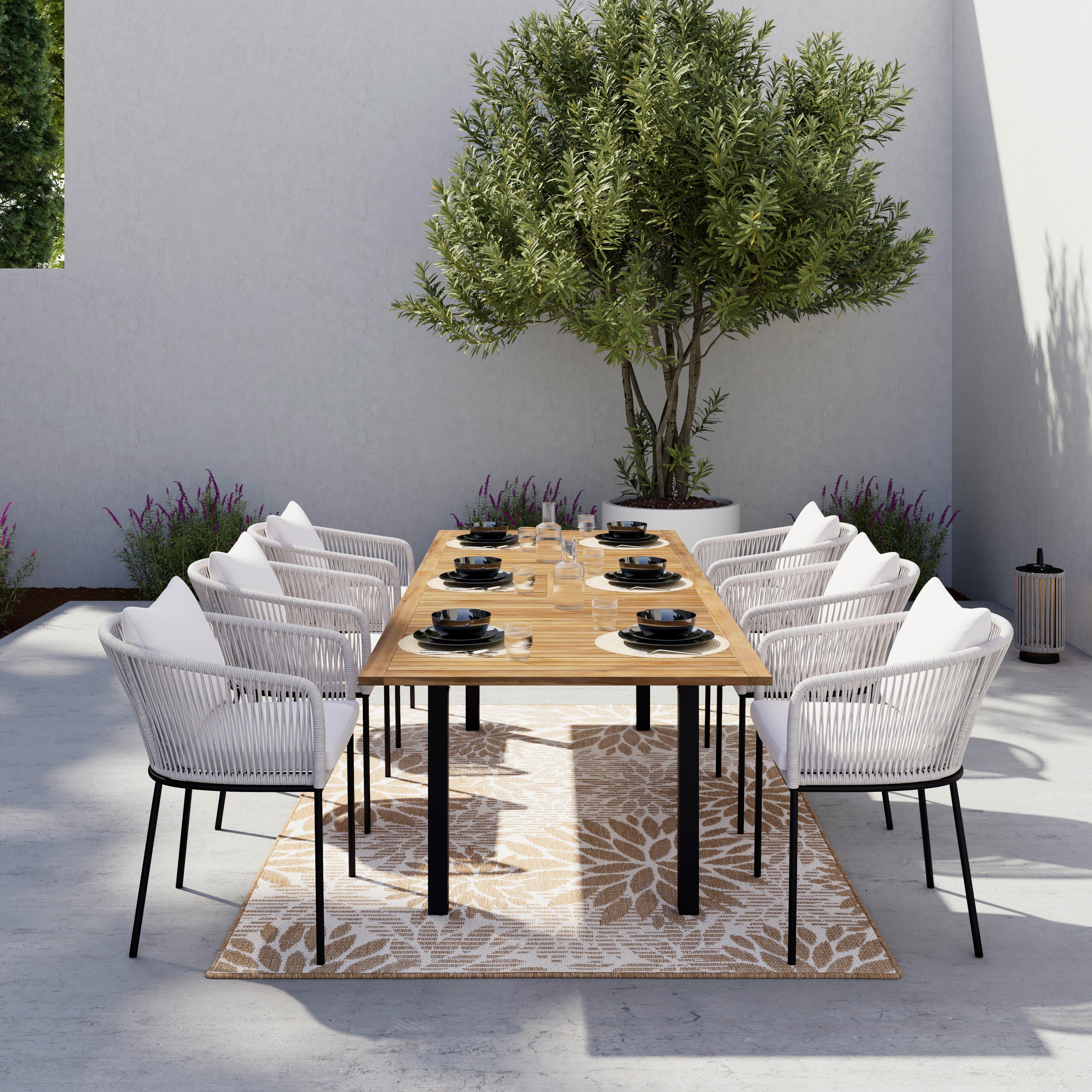 ZÁHRADNÁ SÚPRAVA GIOVANNA - farba akácie/sivá, Modern, kov/drevo - Bessagi Garden