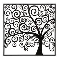Wanddeko Three Plus Schwarz B: 100 cm - Schwarz, Basics, Metall (100/100/1cm)