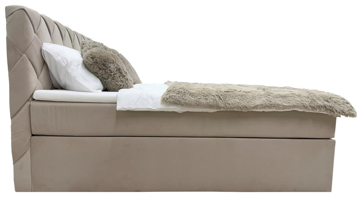 Boxbett Capri Beige, Lf: 180x200 cm - Beige, MODERN, Textil (180/200cm) - Livetastic