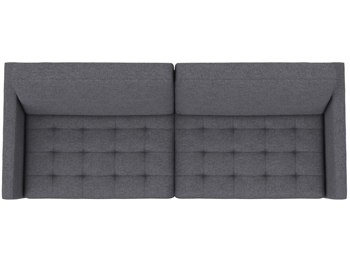 Schlafsofa Palermo Grau, mit Schlaffunktion - Schwarz/Grau, Basics, Textil (207/86/86cm) - Livetastic