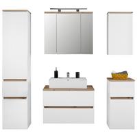 Badezimmer Marbella Weiß, Artisan Dekor B: 160 cm - Weiß/Eiche Artisan, MODERN, Holzwerkstoff (160cm)
