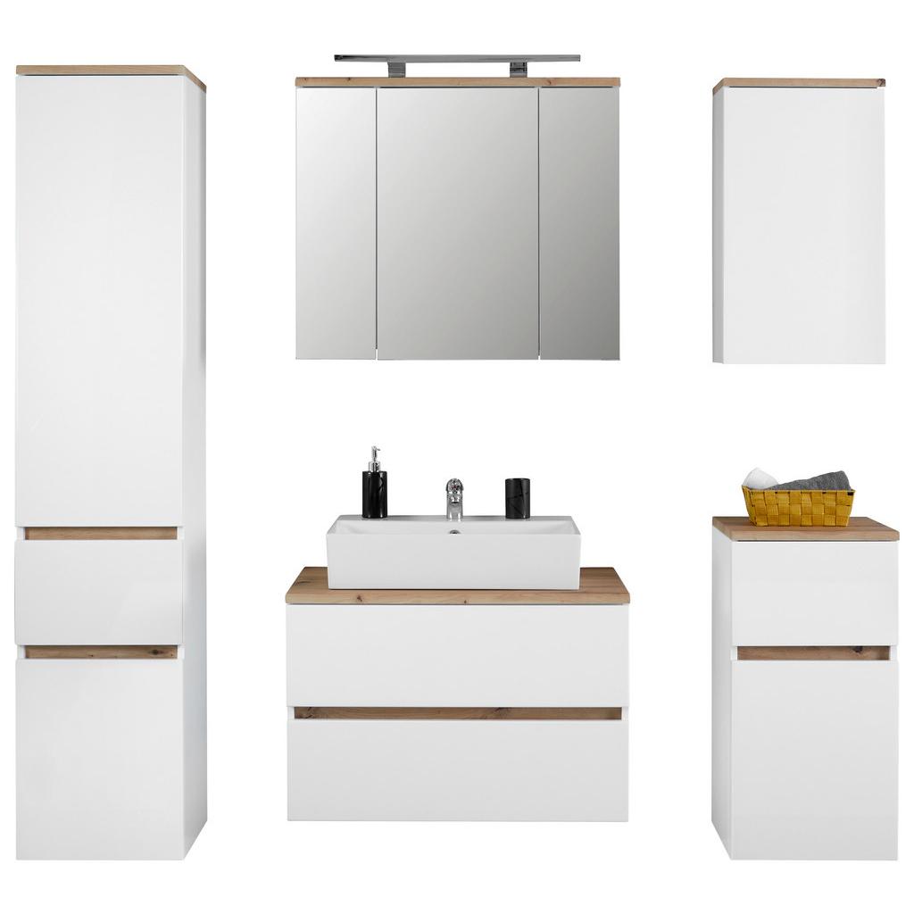Badezimmer Marbella Weiß, Artisan Dekor B: 160 cm