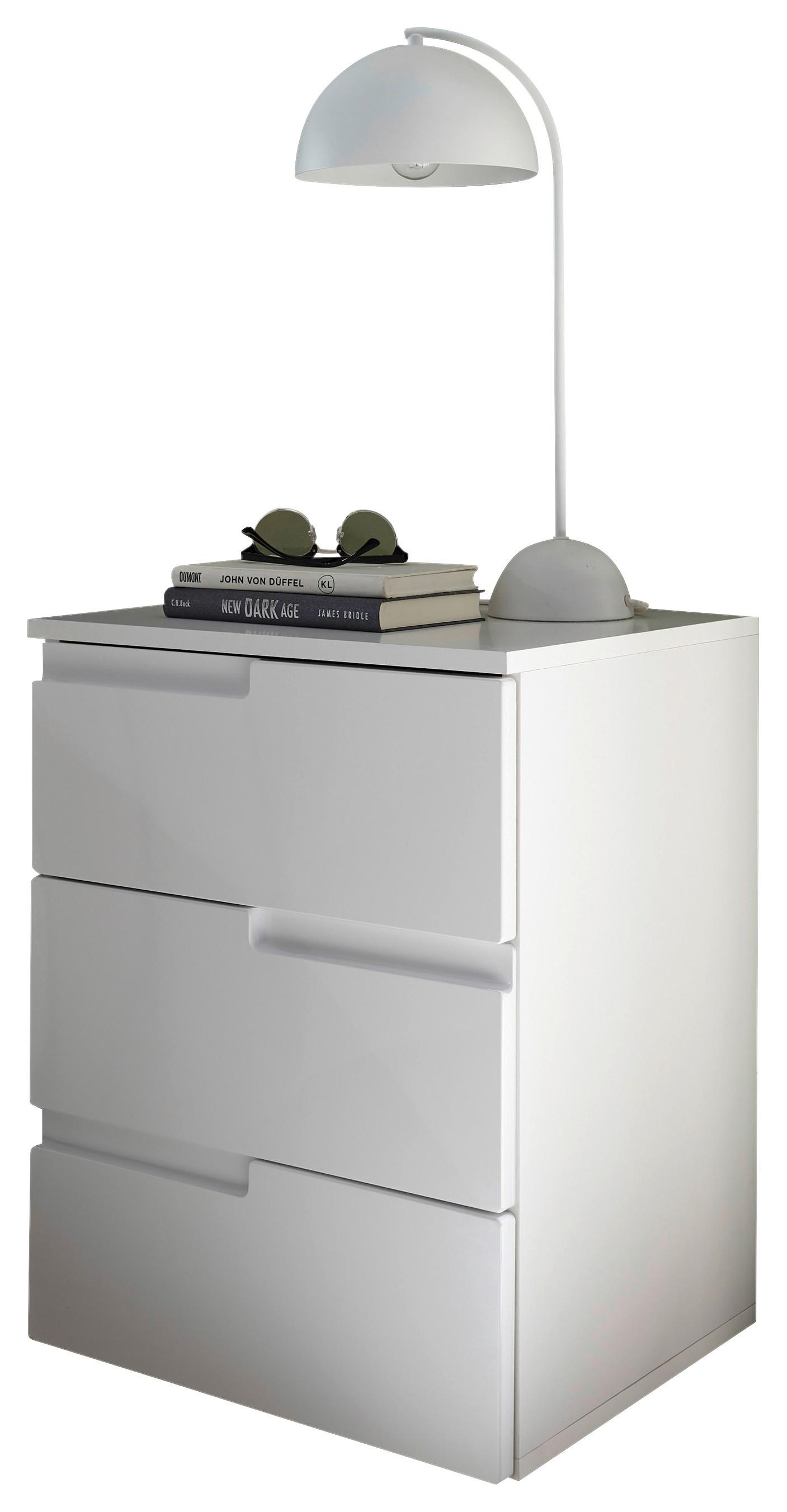 Nachtkästchen Weiß H: 60,9 Cm, Spice 3