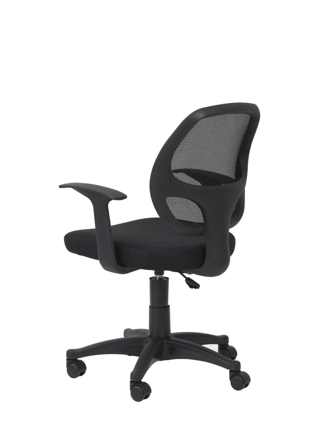 Drehstuhl Davis Schwarz B: 61 cm - Schwarz, Design, Kunststoff/Textil (61/100/55cm) - MID.YOU