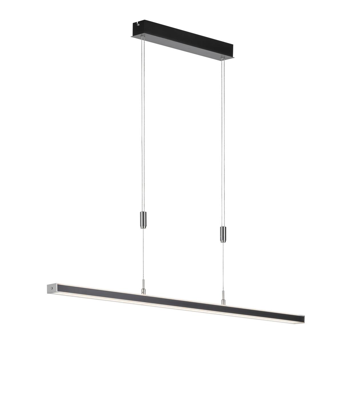 Led-hängeleuchte 60538 - Schwarz/Nickelfarben, Design, Metall (115/7/90cm) - Fischer & Honsel