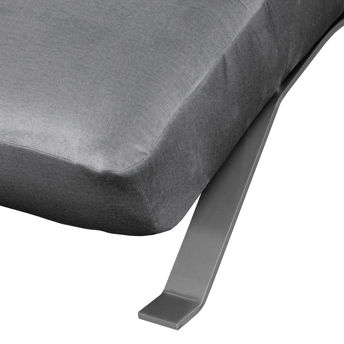 Relaxliege Swing Silver Anthrazit B: 65 cm - Anthrazit/Silberfarben, Design, Textil (65/65-95/171cm) - Livetastic