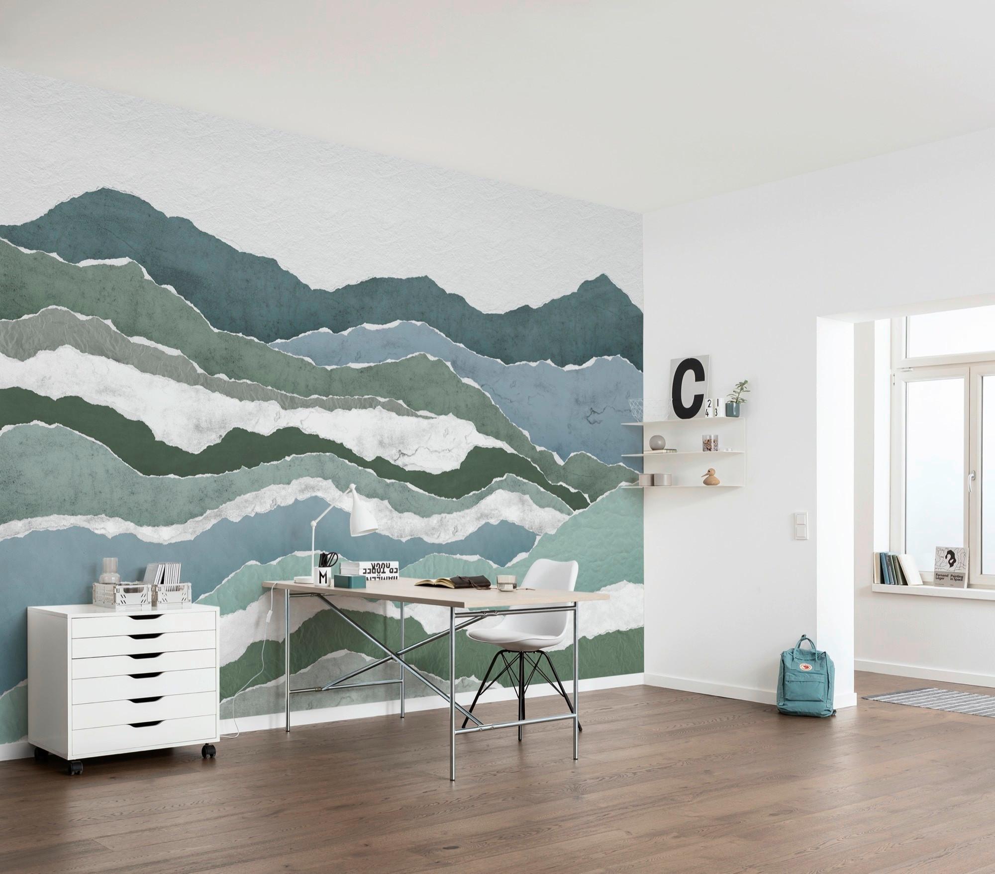Fototapete Sierra - Blau/Weiß, Trend, Papier (400/280cm) - Komar