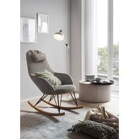 Schaukelstuhl Grau B: 102 Cm - Eichefarben/Schwarz, MODERN, Textil/Metall (102/109/66cm) - Livetastic