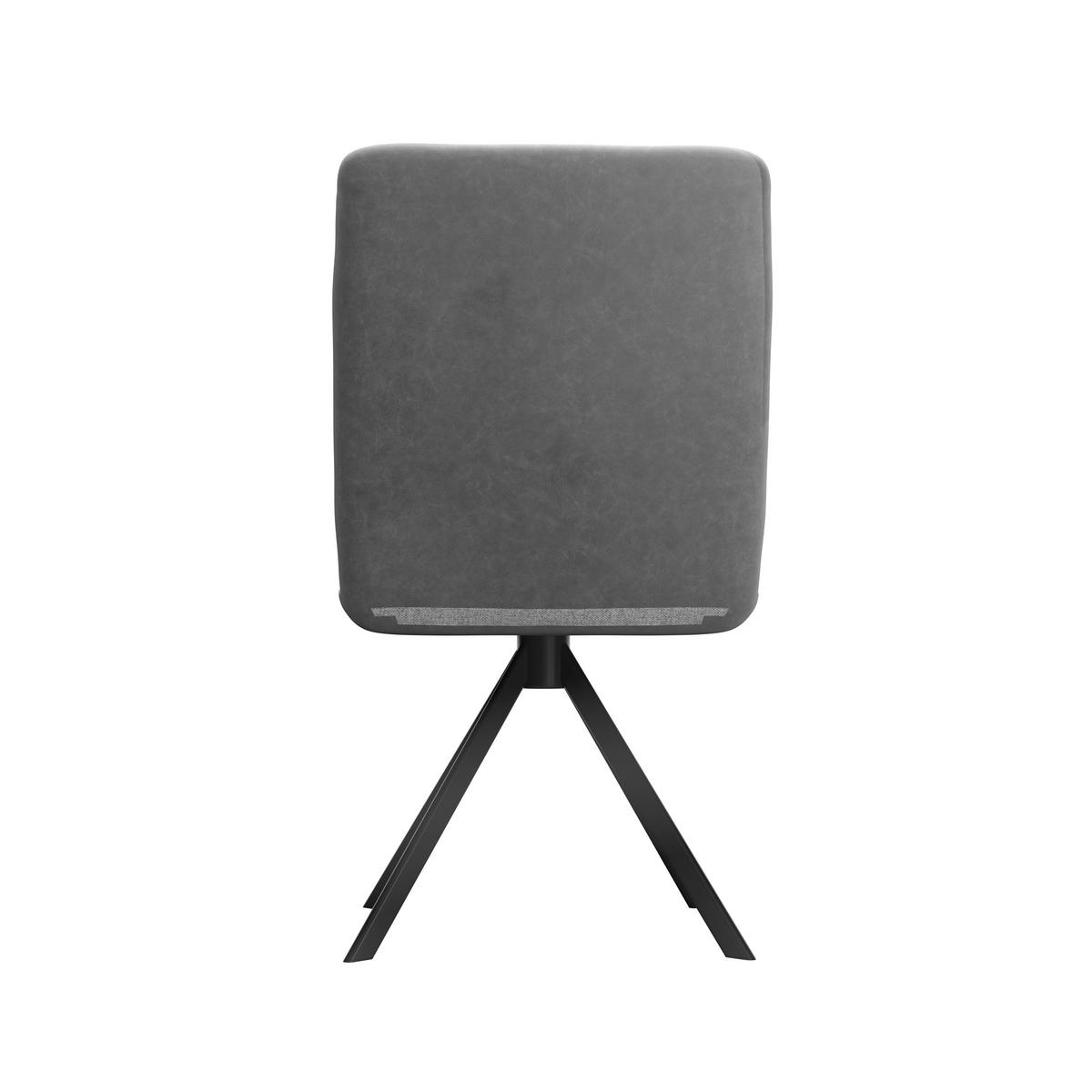 Stuhl Kian Webstoff Grau, B: 46 cm - Schwarz/Grau, Trend, Textil/Metall (46/88/63cm)