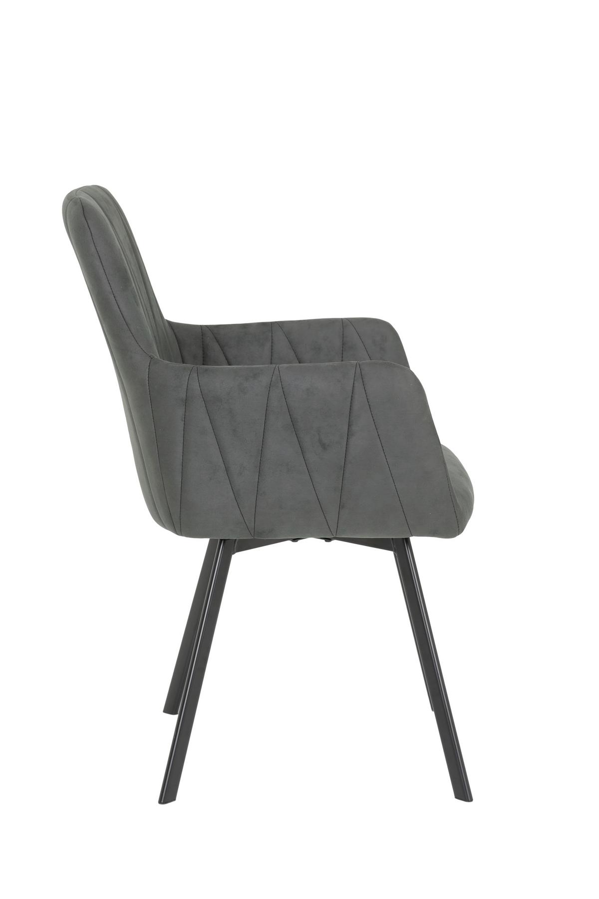 Tischgruppe Gesa II G - Anthrazit/Eiche Artisan, MODERN, Holzwerkstoff/Textil (140 - 180/76/90cm) - MID.YOU