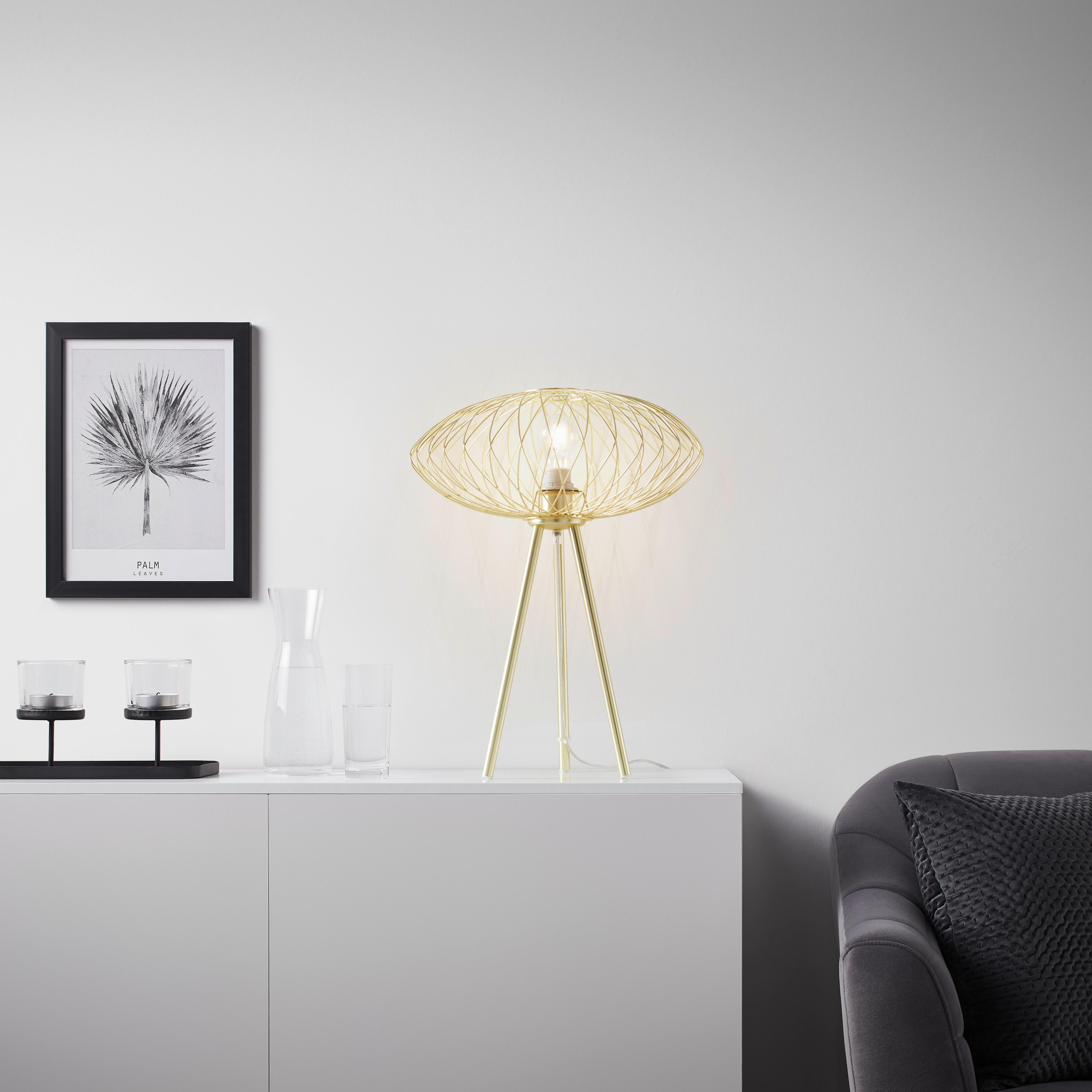 Stolová lampa TIZIANA zlatá - zlatá, Modern, kov (40/53cm) - Bessagi Home