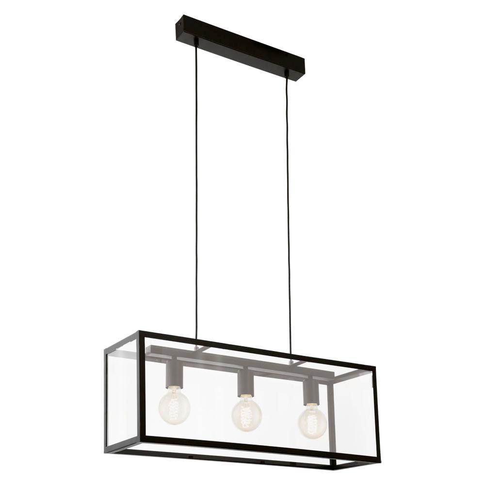 ZÁVESNÉ SVIETIDLO CHARTERHOUSE - čierna, Design, kov/sklo (73/20/110cm) - Eglo