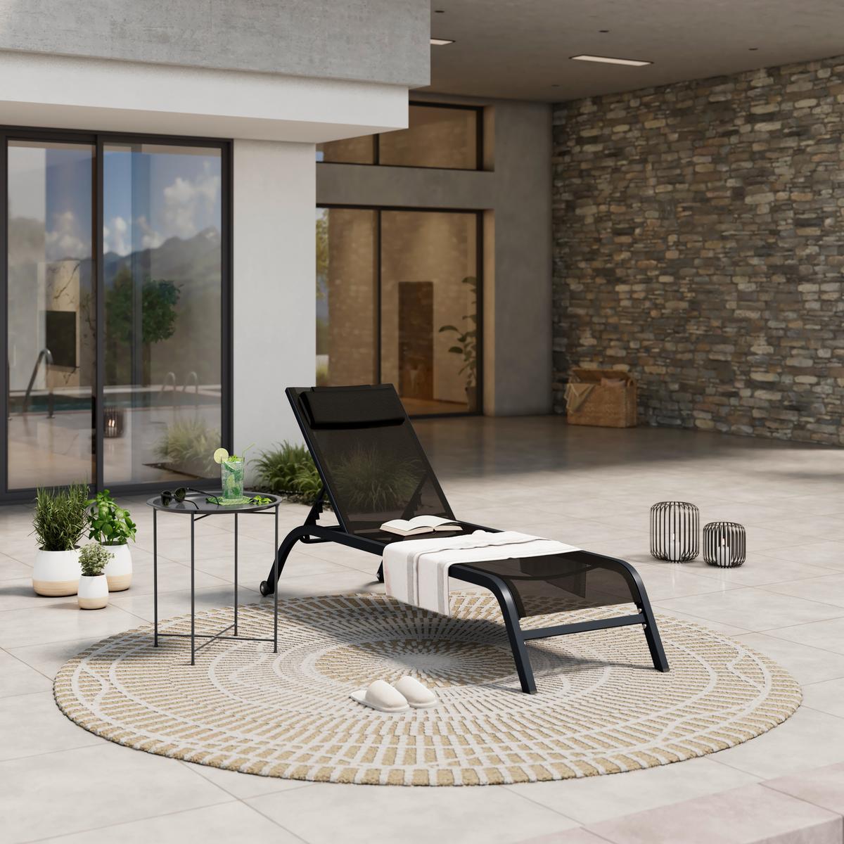 Gartenbeistelltisch Stella - Grau, MODERN, Metall (46/52/46cm) - Luca Bessoni