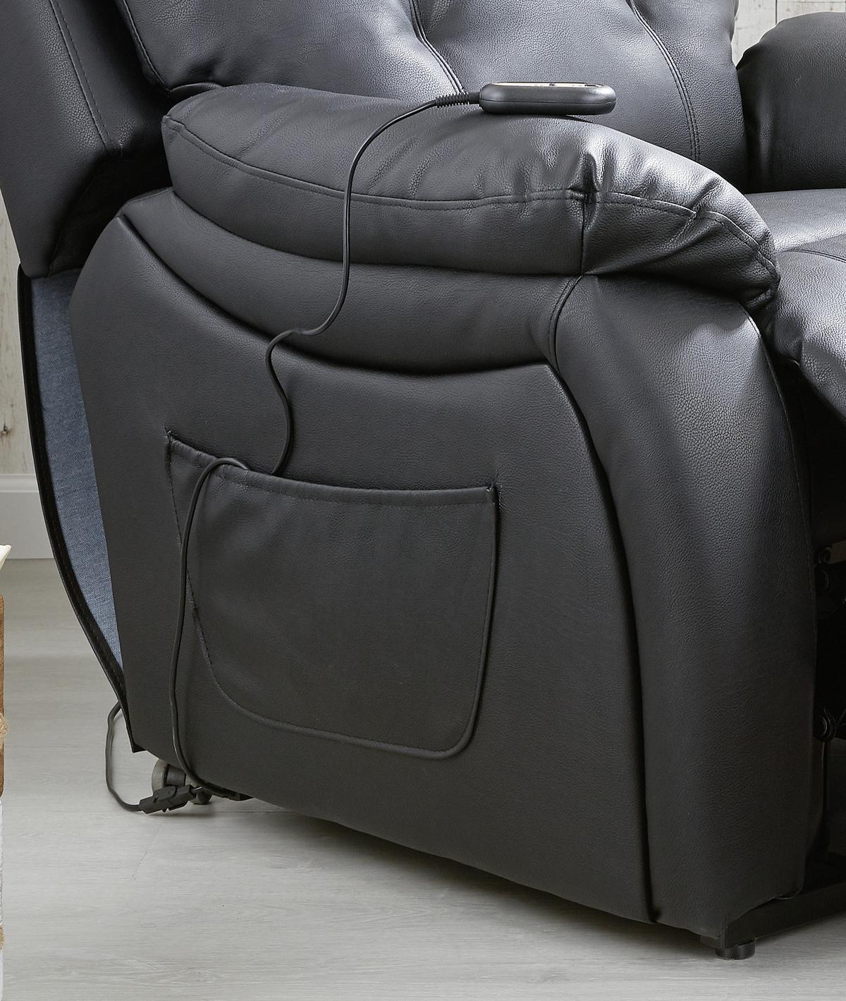 Relax Fotel Mario - fekete, Konventionell, műanyag/textil (89/107-79/94-165cm) - James Wood