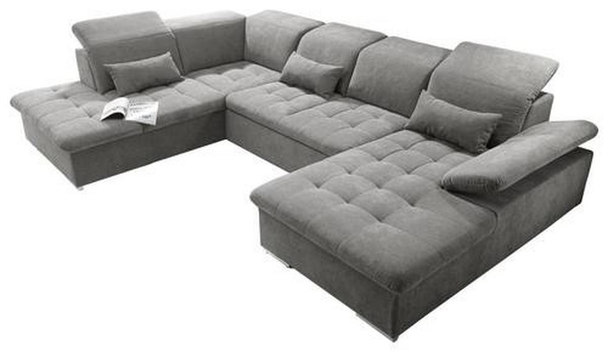 Sedací souprava jílová - barvy stříbra/jílová barva, Konvenční, textil/plast (240/340/188cm) - MID.YOU