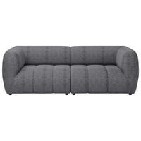 Sofa Laos Grau/Schwarz, 240 cm - Schwarz/Grau, Design, Textil (240/80/95cm) - MID.YOU