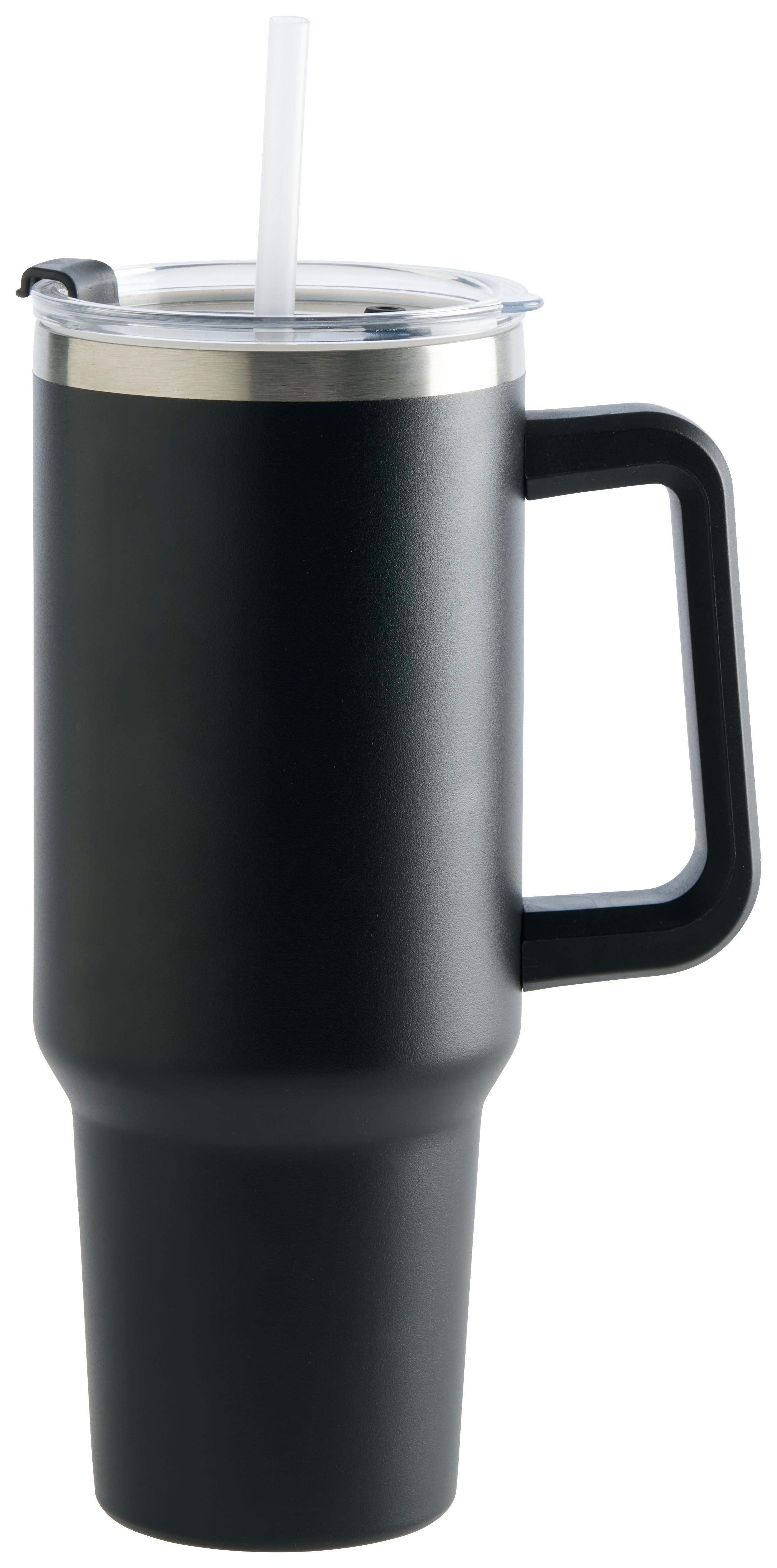 Termoizolační hrnek BETTY - černá, Konvenční, kov/plast (16.5/10/32cm) - Mömax