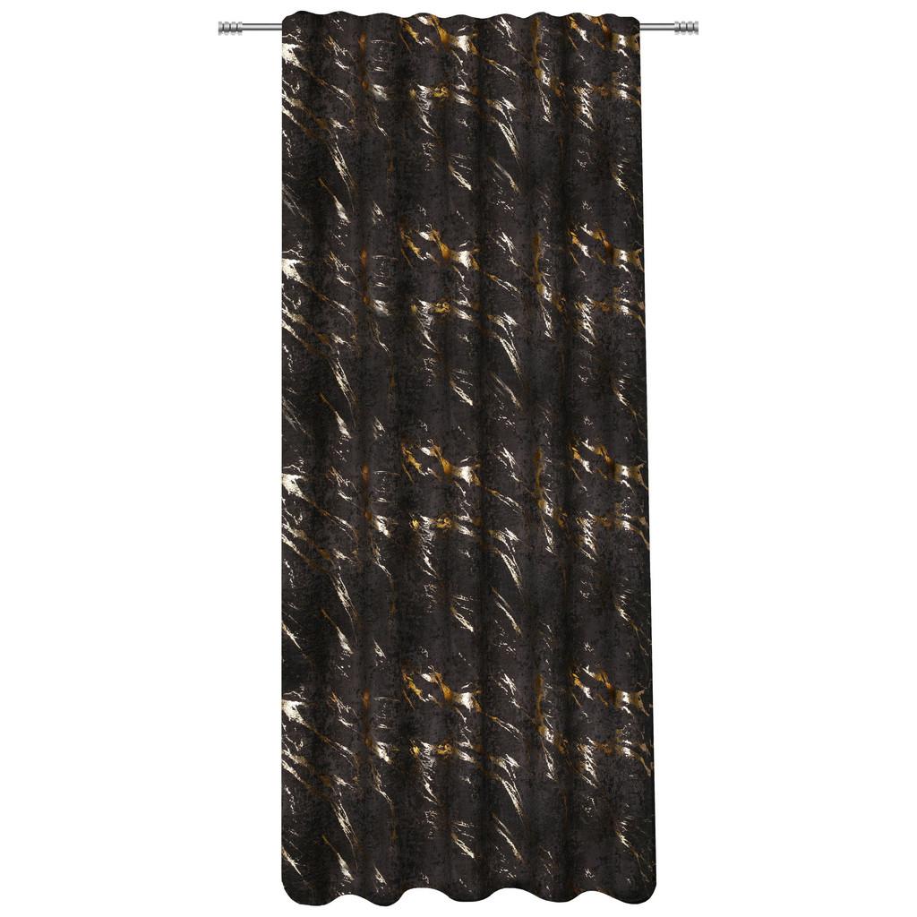 Vorhang Alexandra 140x245 Cm Schwarz/gold