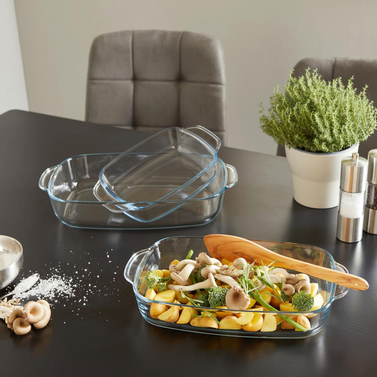 Auflaufformenset  3..tlg Glas Family Set - Transparent, Basics, Glas