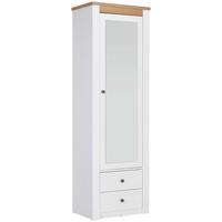 Garderobenschrank Rovigio Weiß, Eiche Dekor B: 62 cm - Eichefarben/Lärchefarben, Basics, Glas/Holzwerkstoff (62,2/196,5/42,5cm) - Landscape