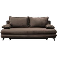 Schlafsofa Look Braun inkl.bettkasten+schlaffunktion - Schwarz/Braun, Design, Textil (217/73/86/106cm) - MID.YOU